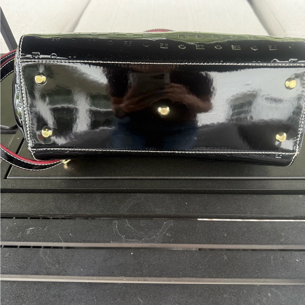 Arcadia top handle patent leather satchel - Picture 7 of 11